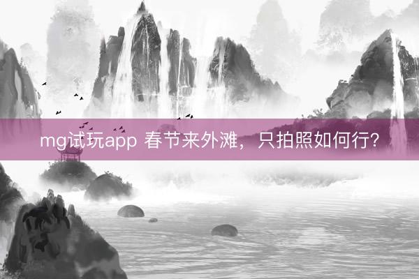 mg试玩app 春节来外滩,只拍照如何行?